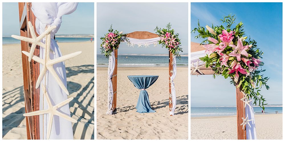 monterey california beach house destination wedding ceremony