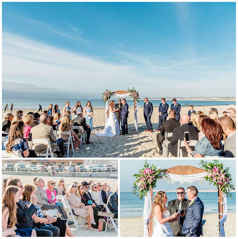 monterey california beach house destination wedding ceremony