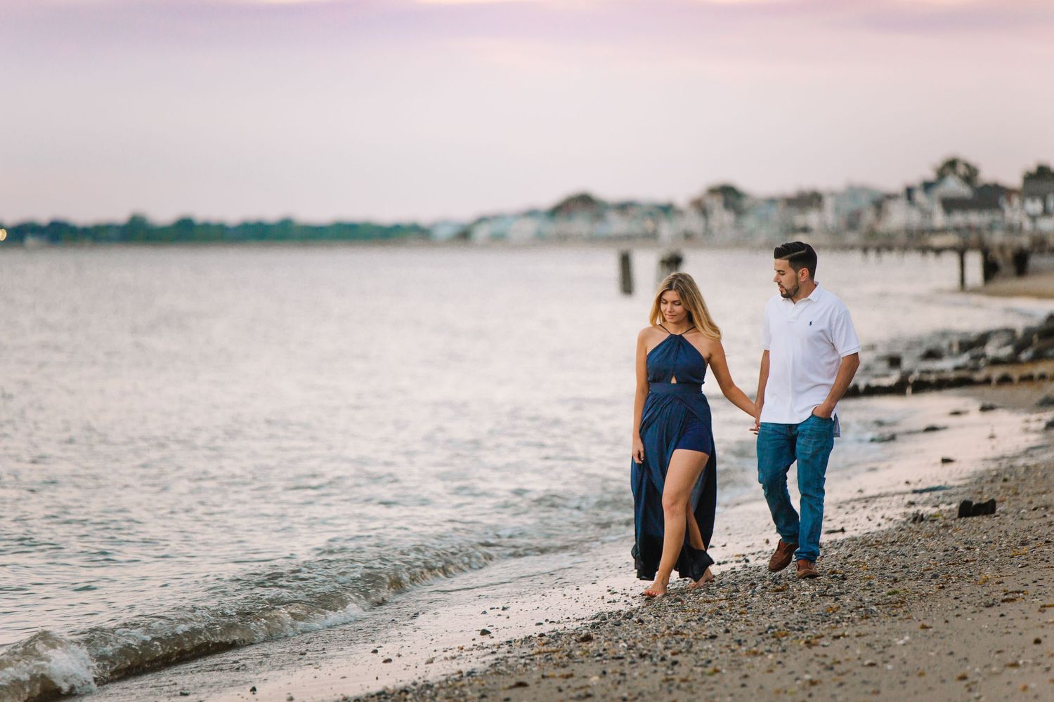 milford ct silver sands beach engagement session photography