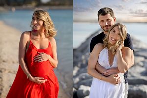 Maternity Shoot sunrise beach dubai photos