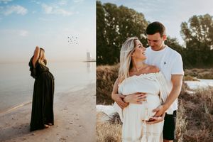 beach maternity photos dubai photographer