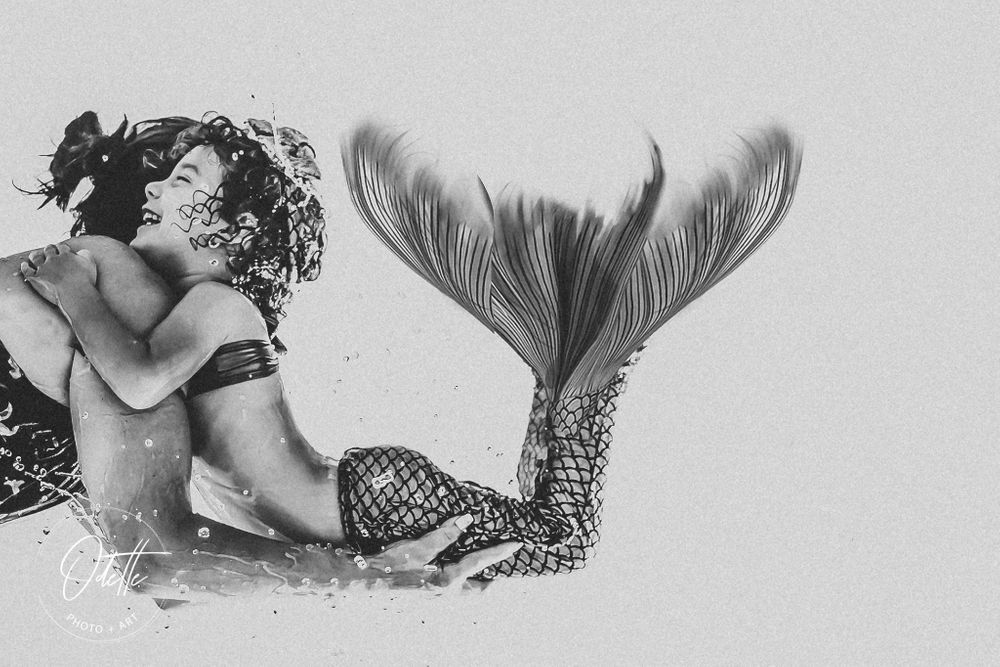 Little mermaid and her mother