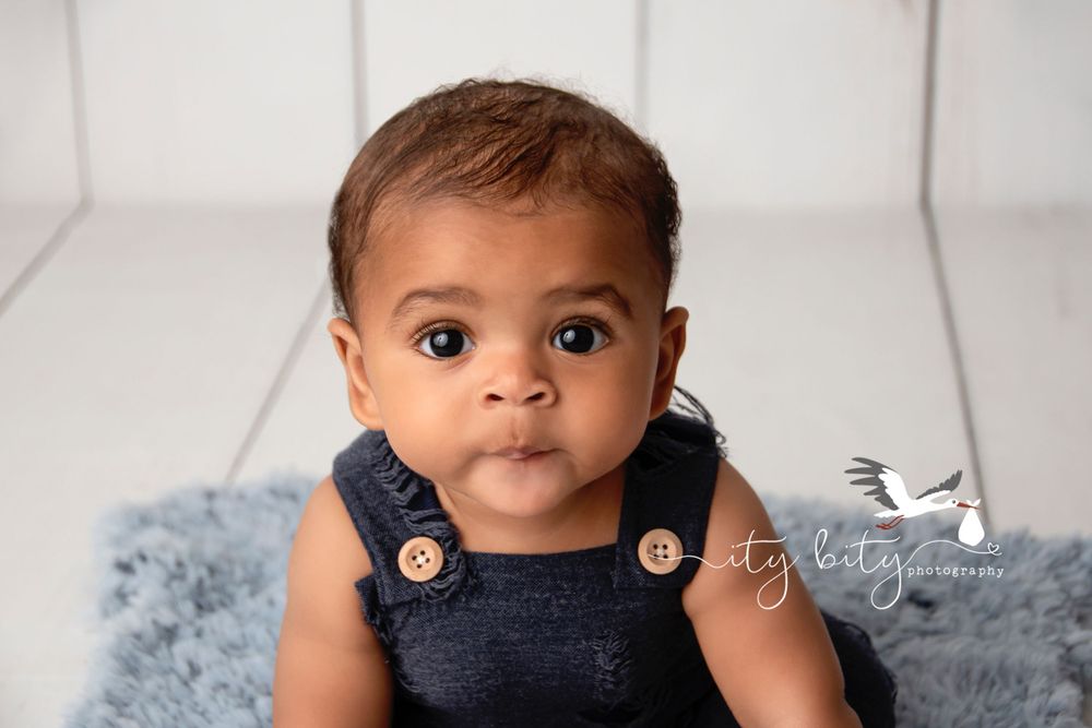 Cuteness Overload of Baby Jose during his Milestone Ity Bity Photography Cleveland Ohio Guardians