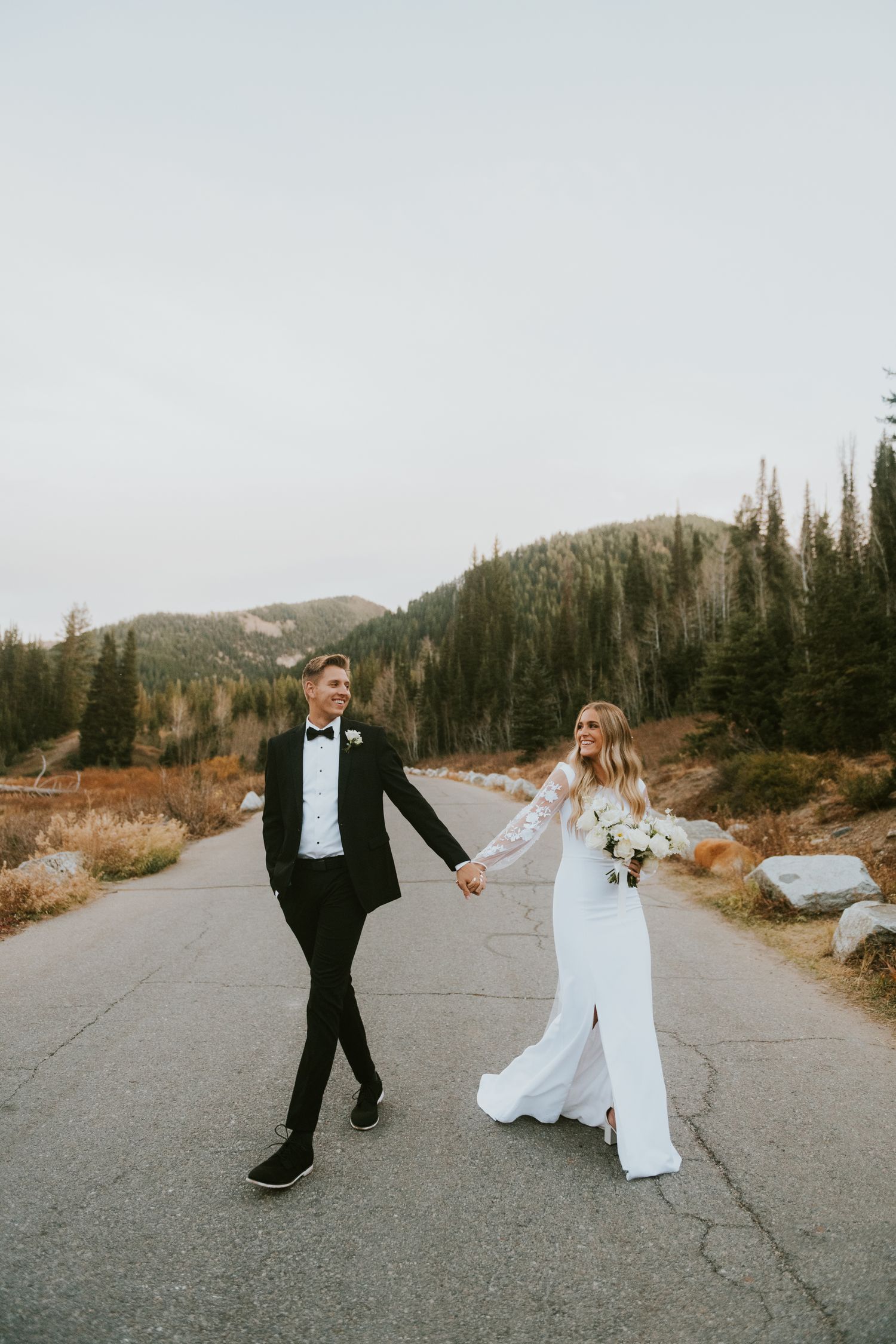 Utah wedding photographer captures a first look and bridal session in the Salt Lake City mountains.