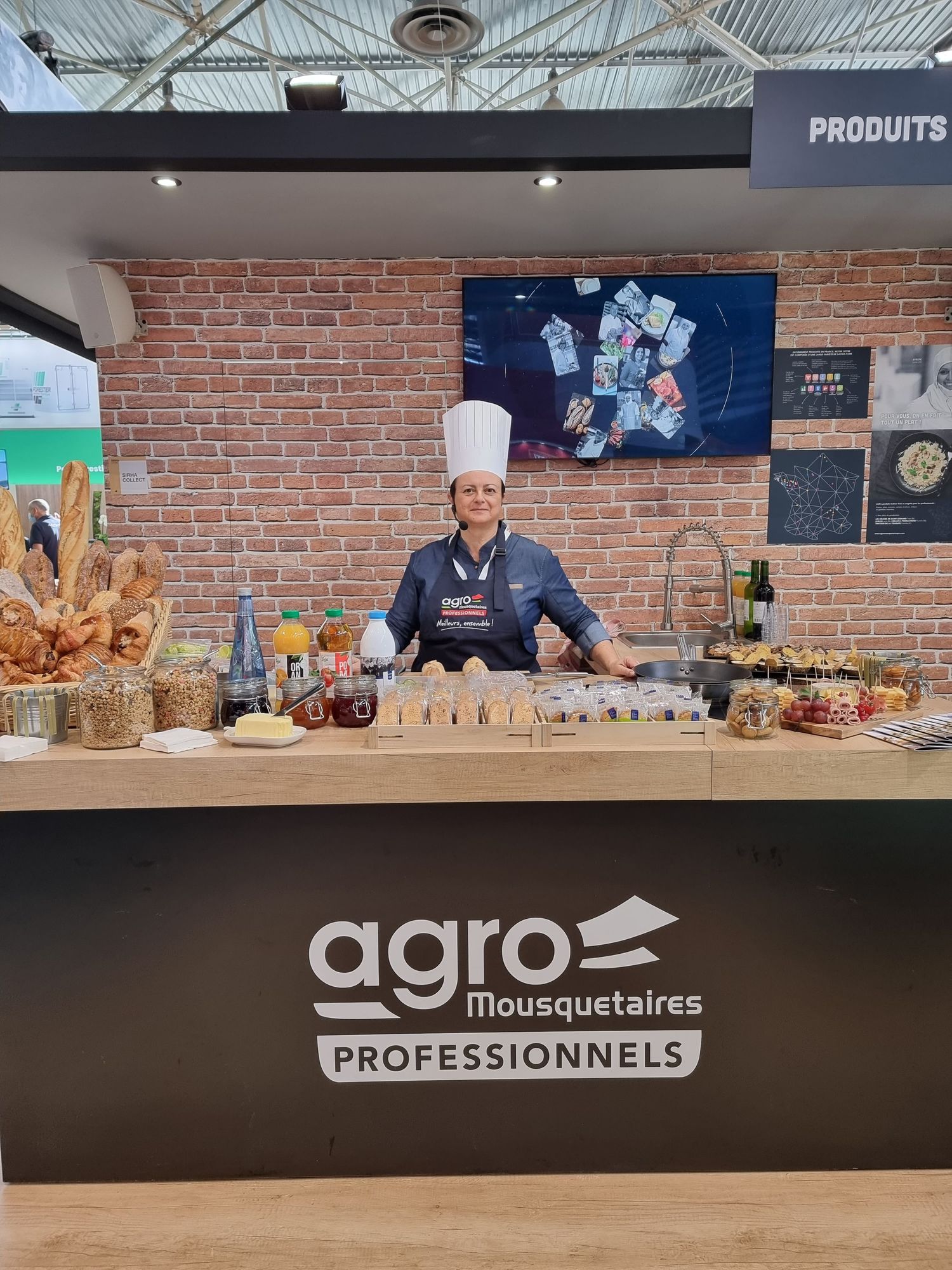 Anne Reverdy, cuisinier, animatrice, sur le Sirha, photo Agromousquetaires
