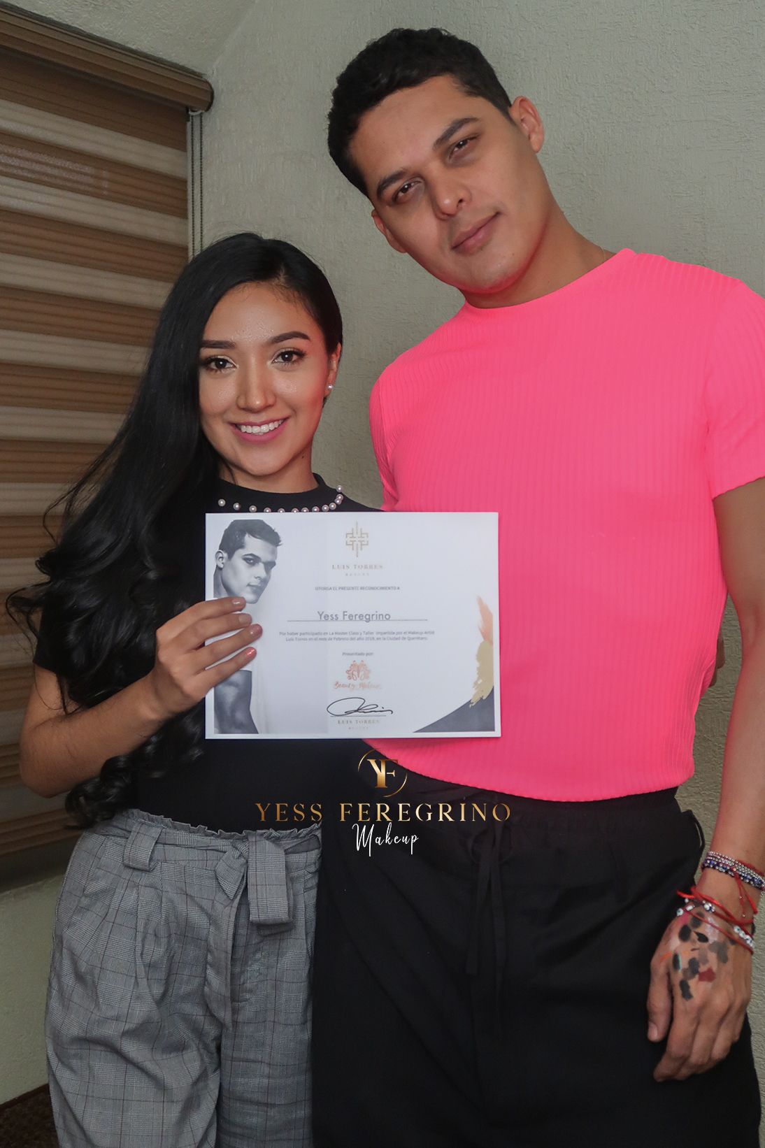 luis torres y yess feregrino makeup en curso de maquillaje