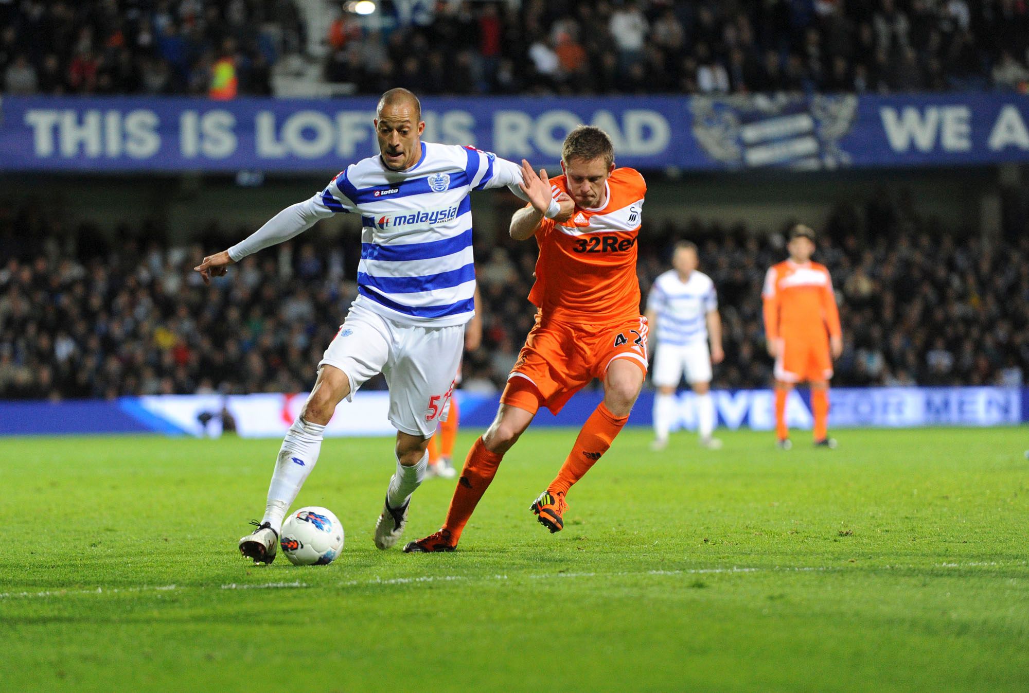 QPR v Swansea football match at Loftus Park.
