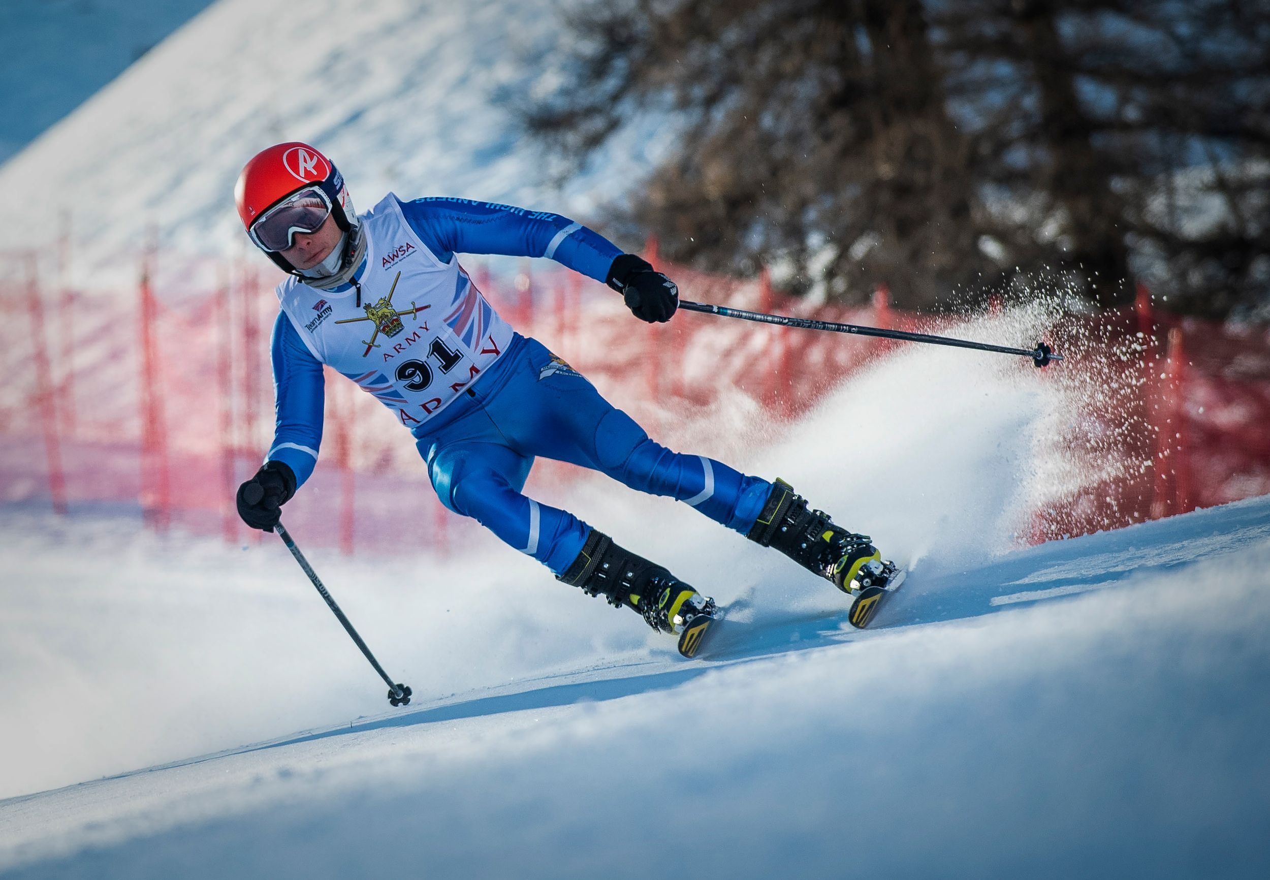 Ski competition in Serre Chevelliere, France.