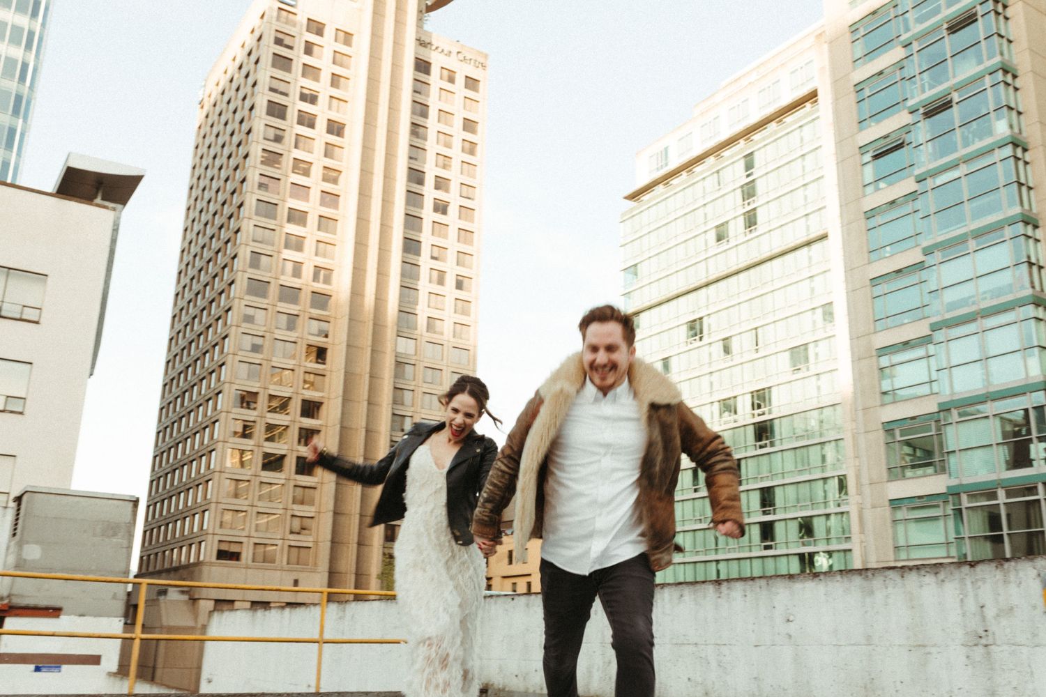 Rooftop elopement, Vancouver BC, unique photo locations in Vancouver