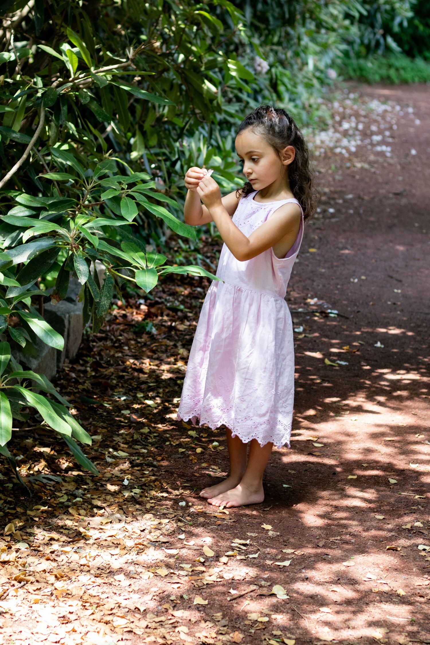 little girl in Elizabeth Park Hartford, CT