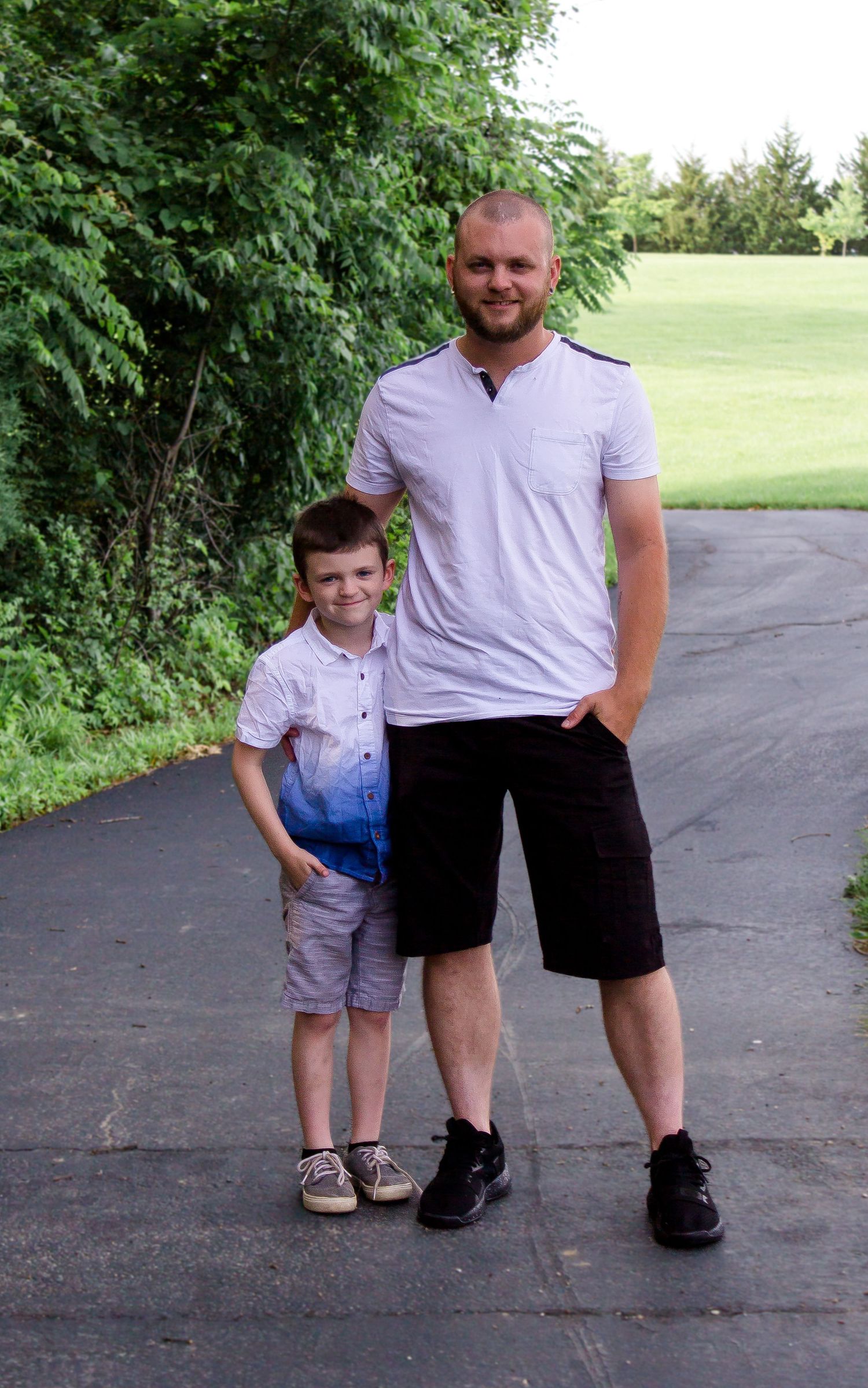 Dad and son Father's Day family pictures Quail Ridge Park St. Louis Give It A Shot Photography