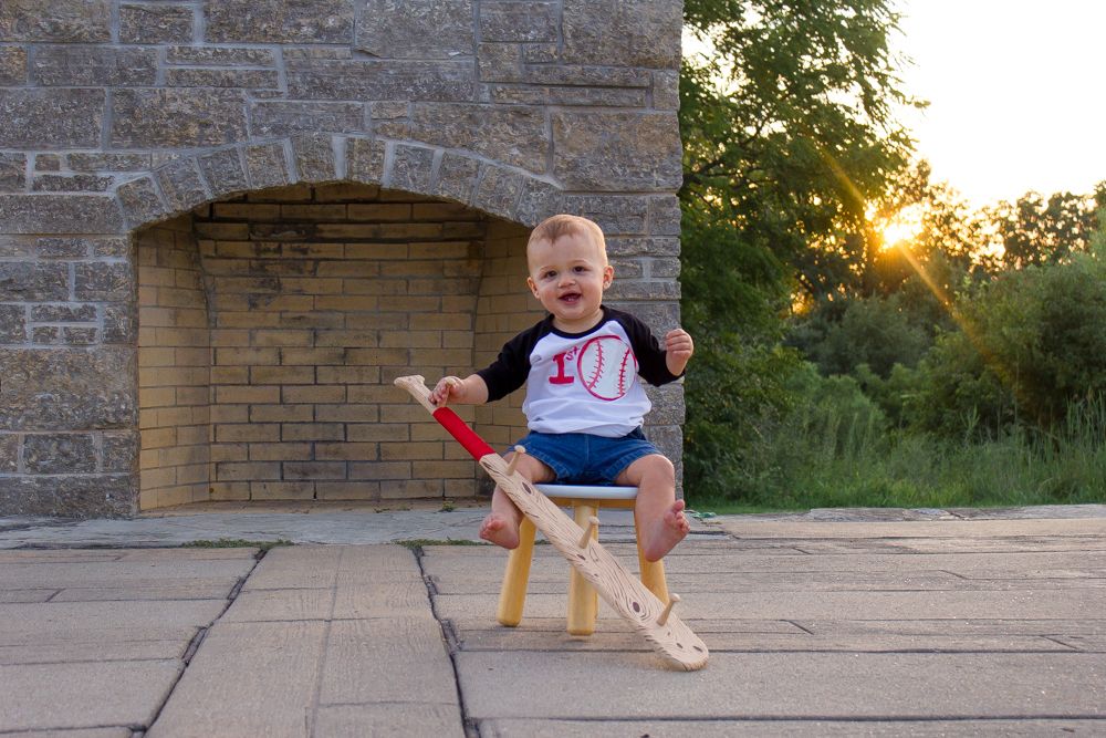 First birthday family photos Indian Camp Creek Park St. Louis family photographer Give It A Shot Photography