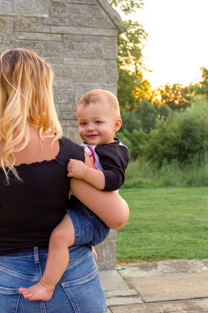 First birthday Mommy and Me family photos Indian Camp Creek St Louis family photographer Give It A Shot Photography