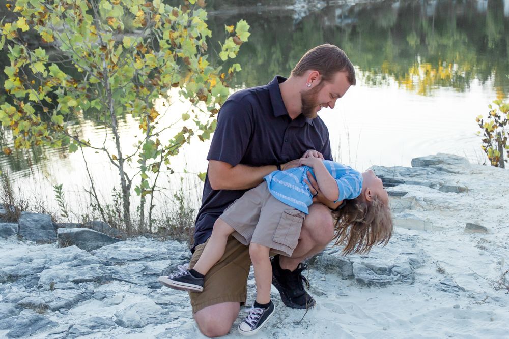Dad and son Father's Day family Spring pictures Klondike Park Augusta St. Louis Give It A Shot Photography