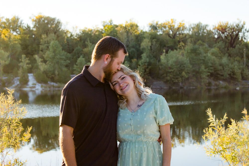 Couples pictures Klondike Park lake Cindee Miller Give It A Shot Photography St. Louis family photographer
