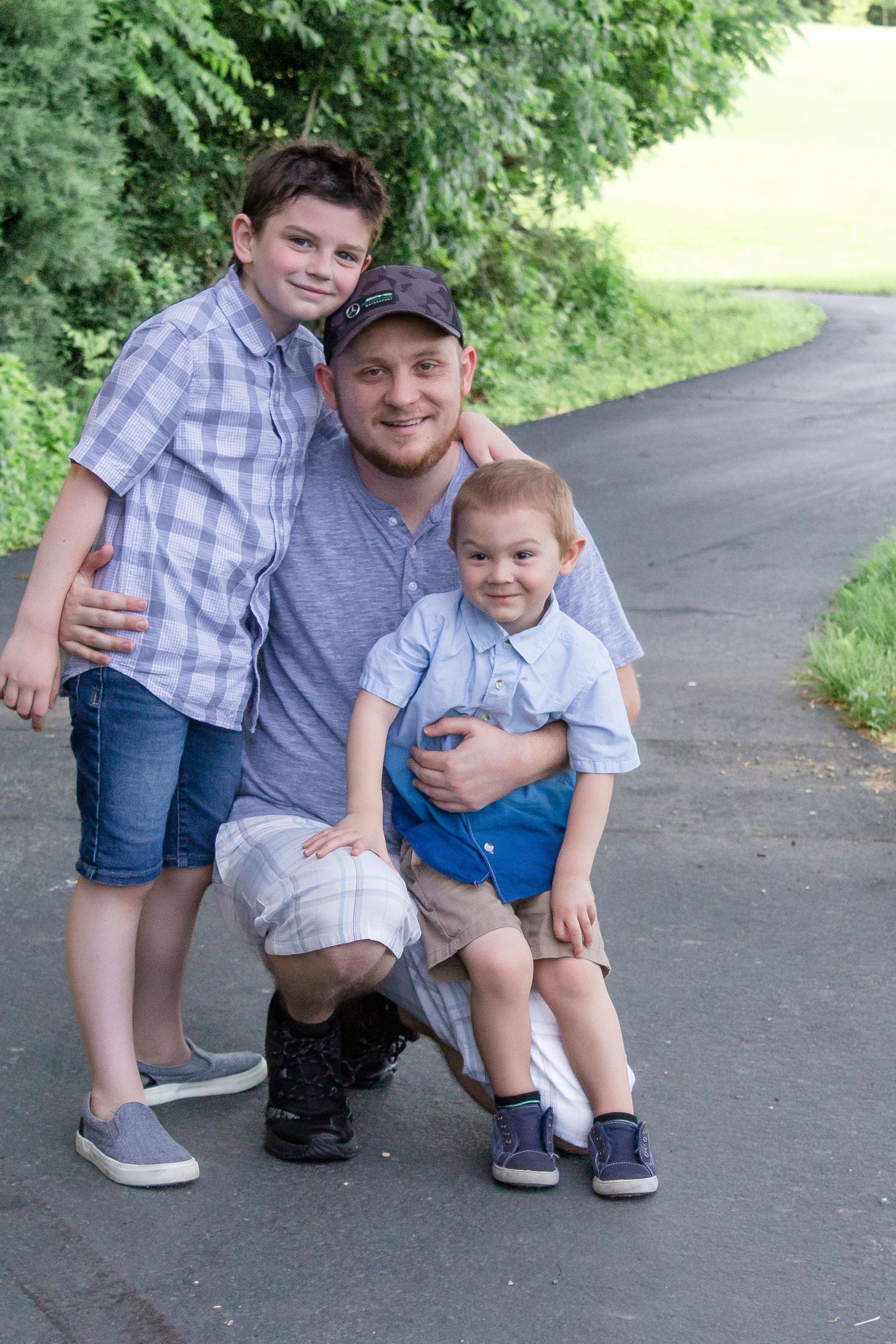 Dad and son Dad and kids Father's Day family pictures Quail Ridge Park St. Louis Give It A Shot Photography