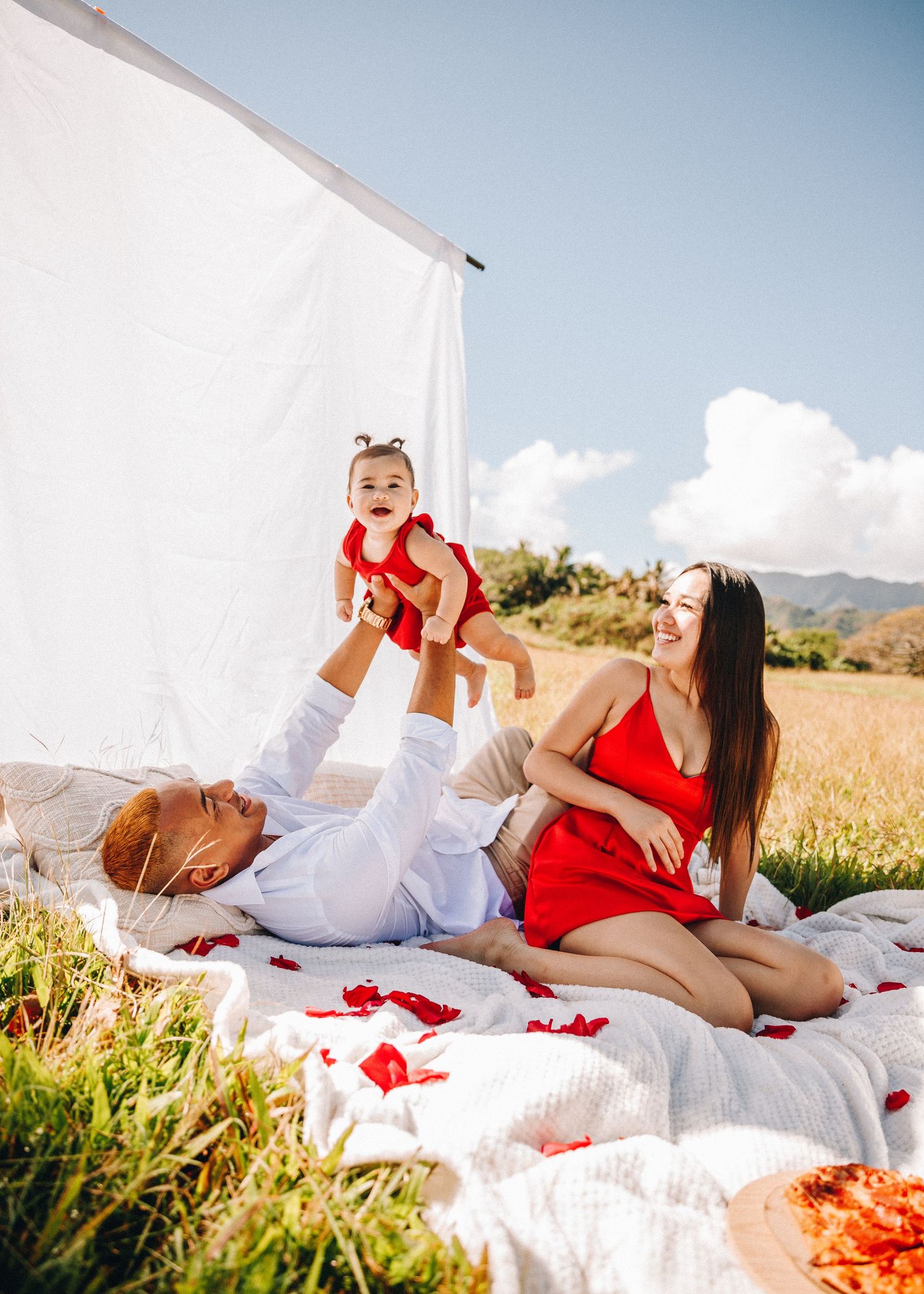 family photoshoot picnic, hawaii family photographer, tehlor takahata, tehlor takz photo co.