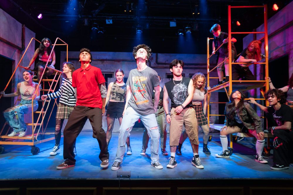 Students performing in Summit NJ for American Idiot at the Summit Playhouse