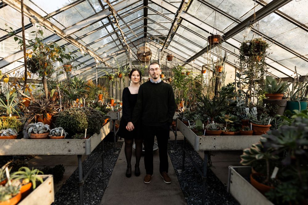 greenhouse engagement session