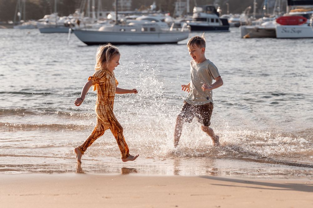 happy kids during a family photoshoot in sydney