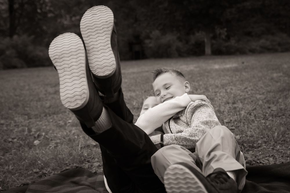 twin family fun photo session