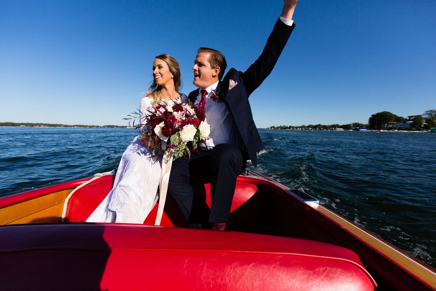 Lake wedding in the summer northern indiana