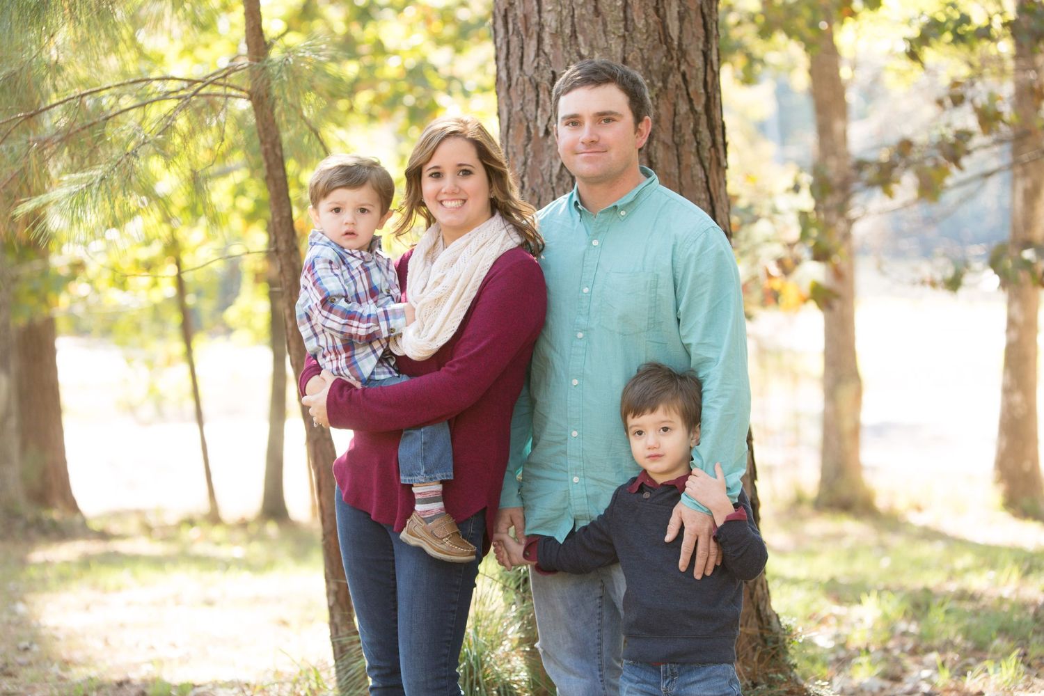Outdoor family portrait photo.