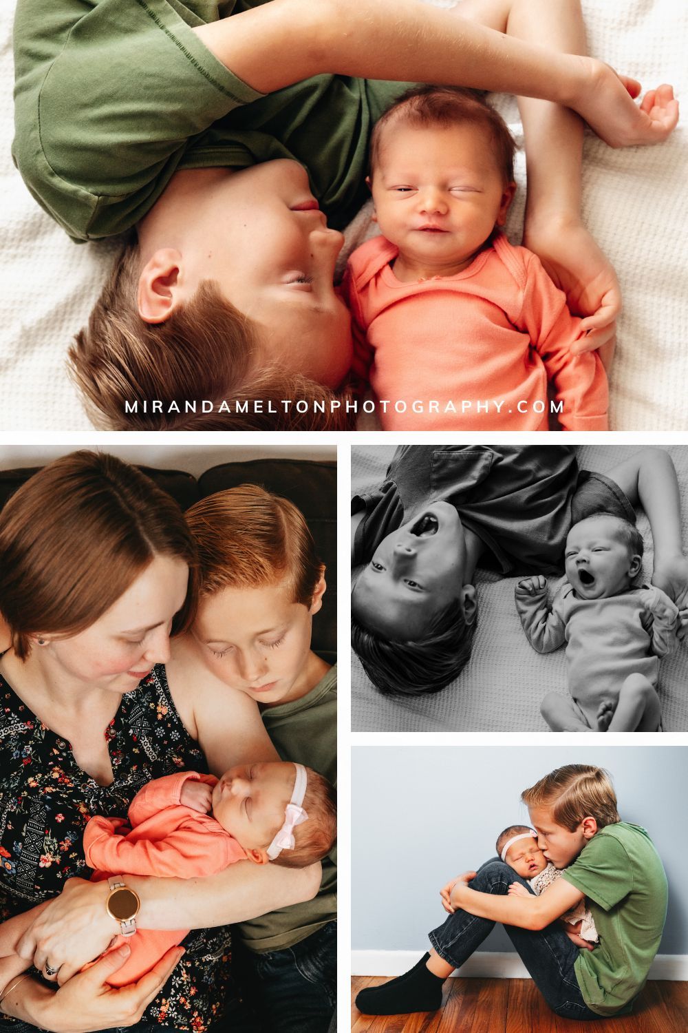 Collage of 4 professional newborn photos from in-home newborn photography session in Chaska, MN showcasing Twin Cities newborn photography