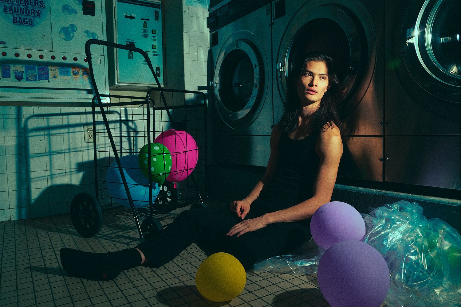 Washing Salon Photoshoot Male Model Photography in Brooklyn by Dominik Zky Photography