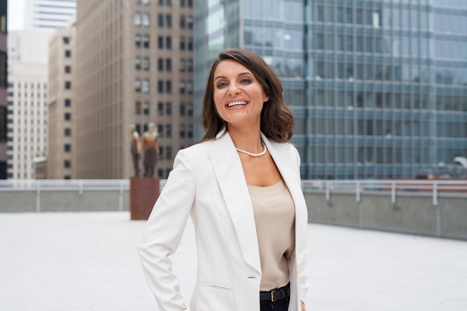Professional Headshot of a Business Woman on Rooftop
