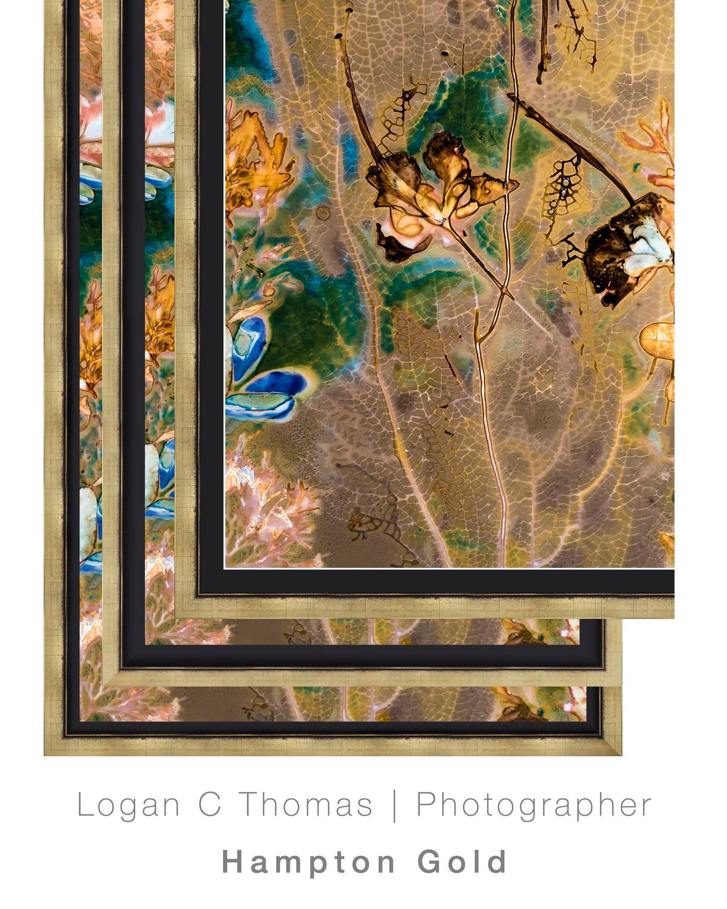Hampton gold framing options by Frame and Art for Logan C Thomas' QP Bistro fine art commission 2021