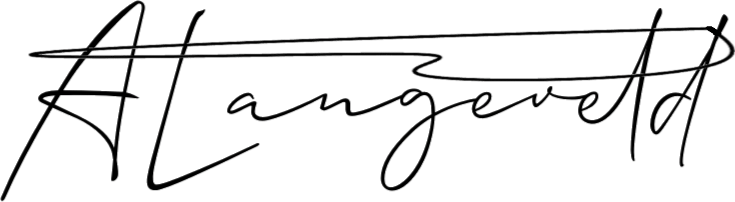 A stylish signature or handwritten text in black ink showing artistic flair.