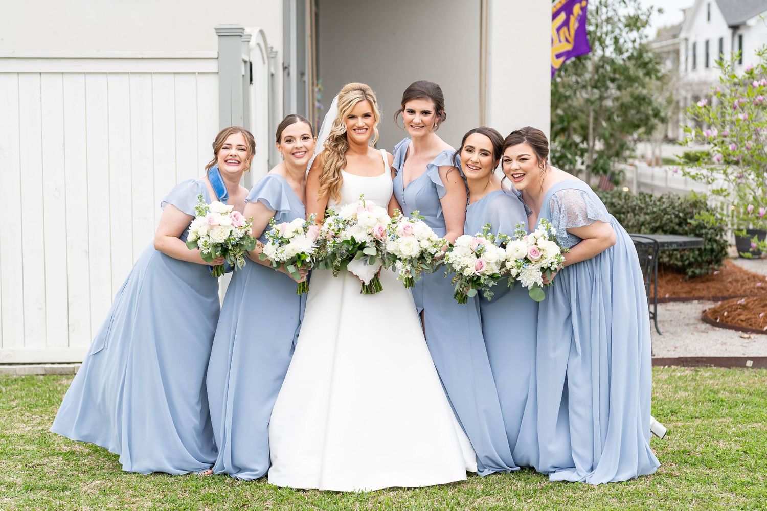 bride and bridesmaids