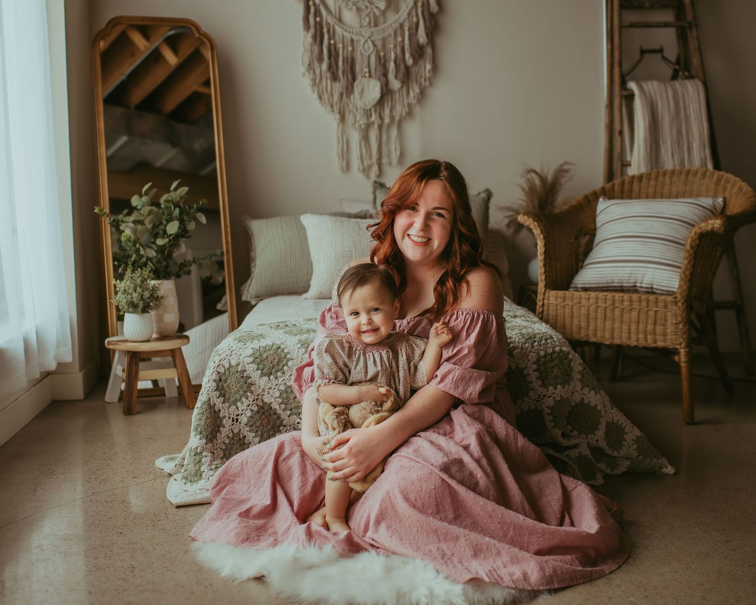 mother and daughter posing for Mother's Day photo session in Denver Colorado