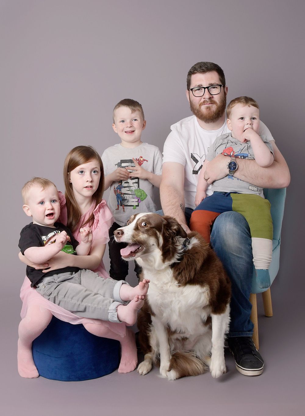 A family fathers day session, lots of love, laughter and never forget the dog/
