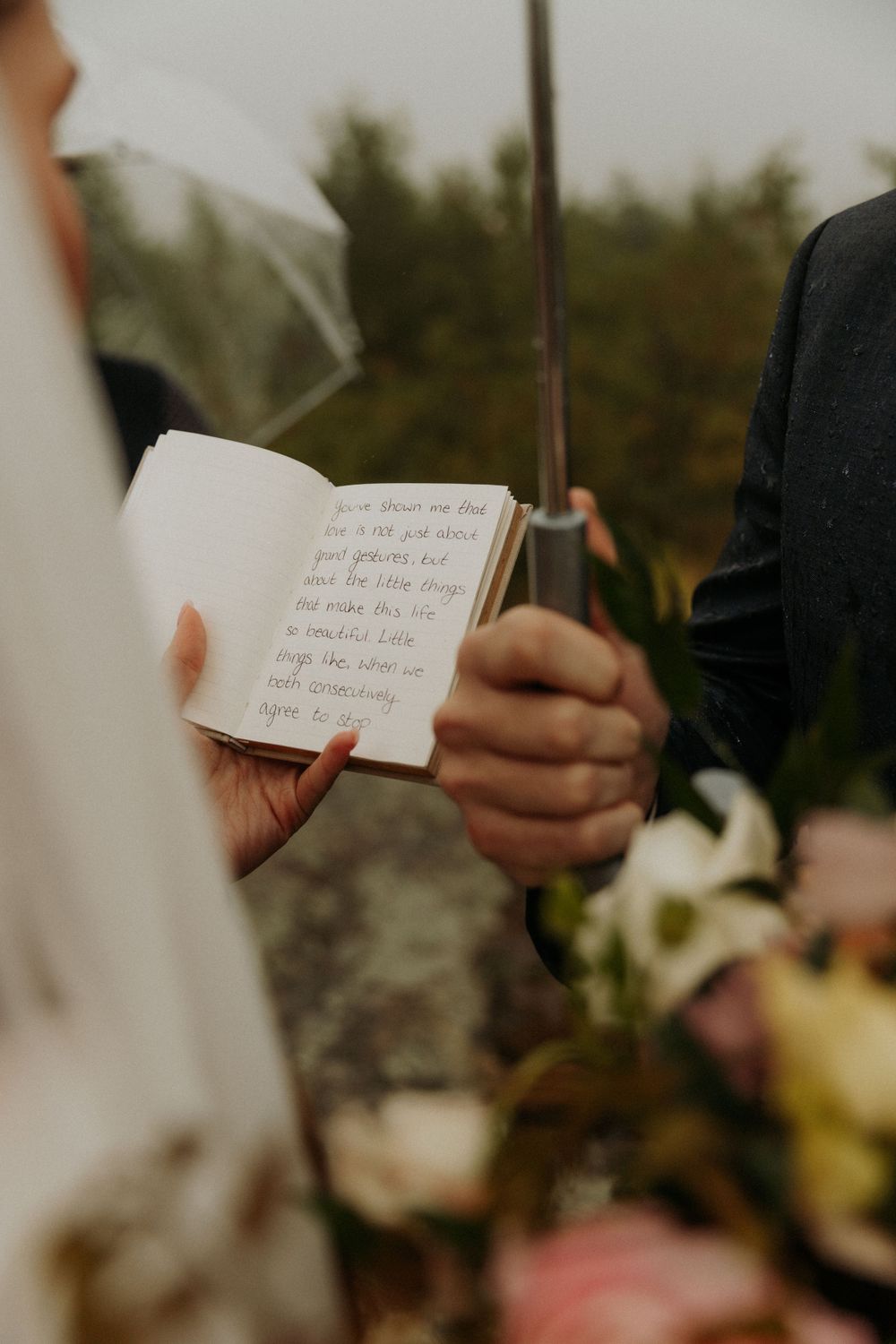 artistically Alexia photography m and j elopement bride reading vows