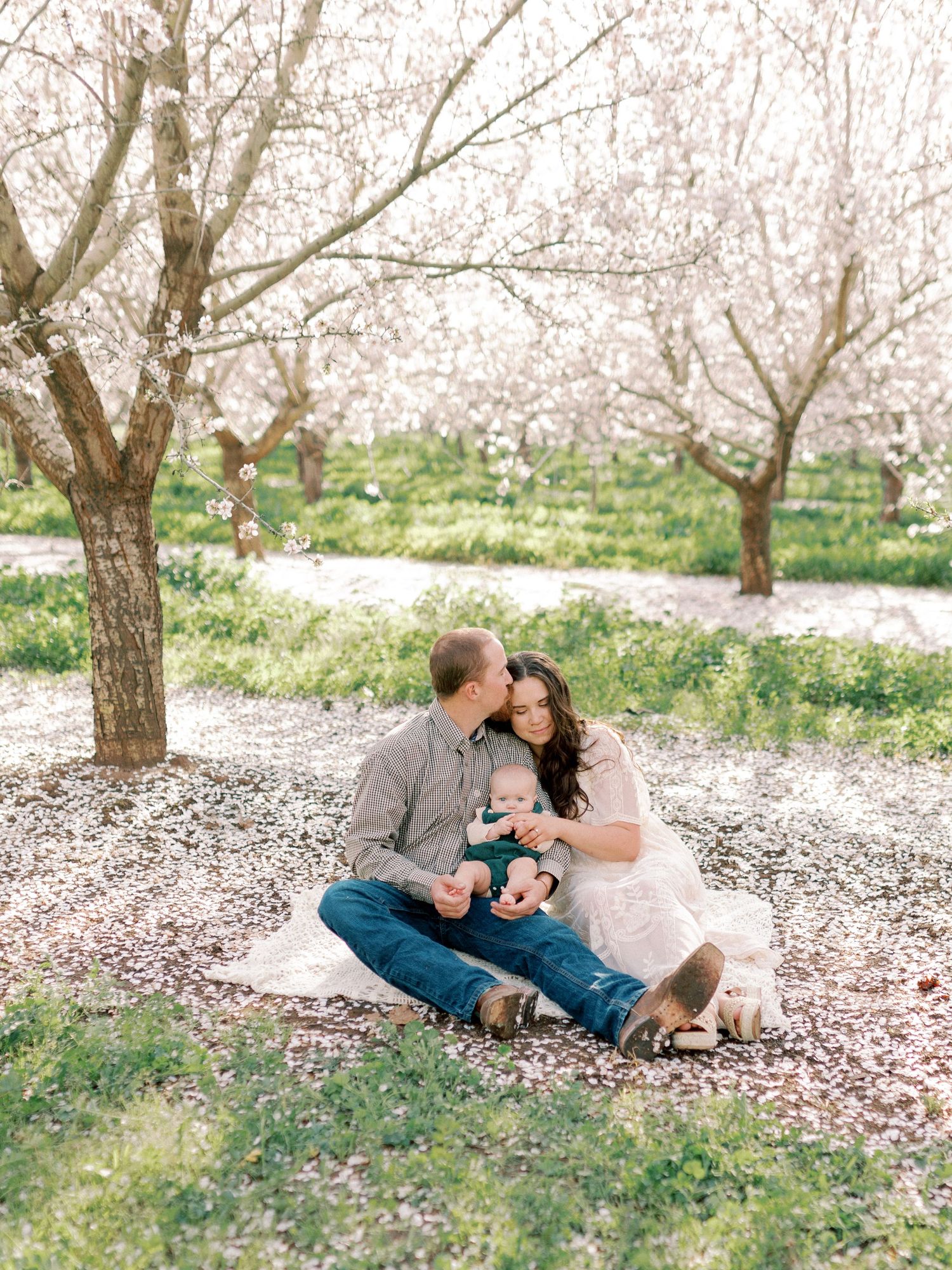 Almond Blossom Session in Chico, California. Taken by Kaitlin Stoltenberg, Family, Maternity and Lifestyle Newborn Photographer.