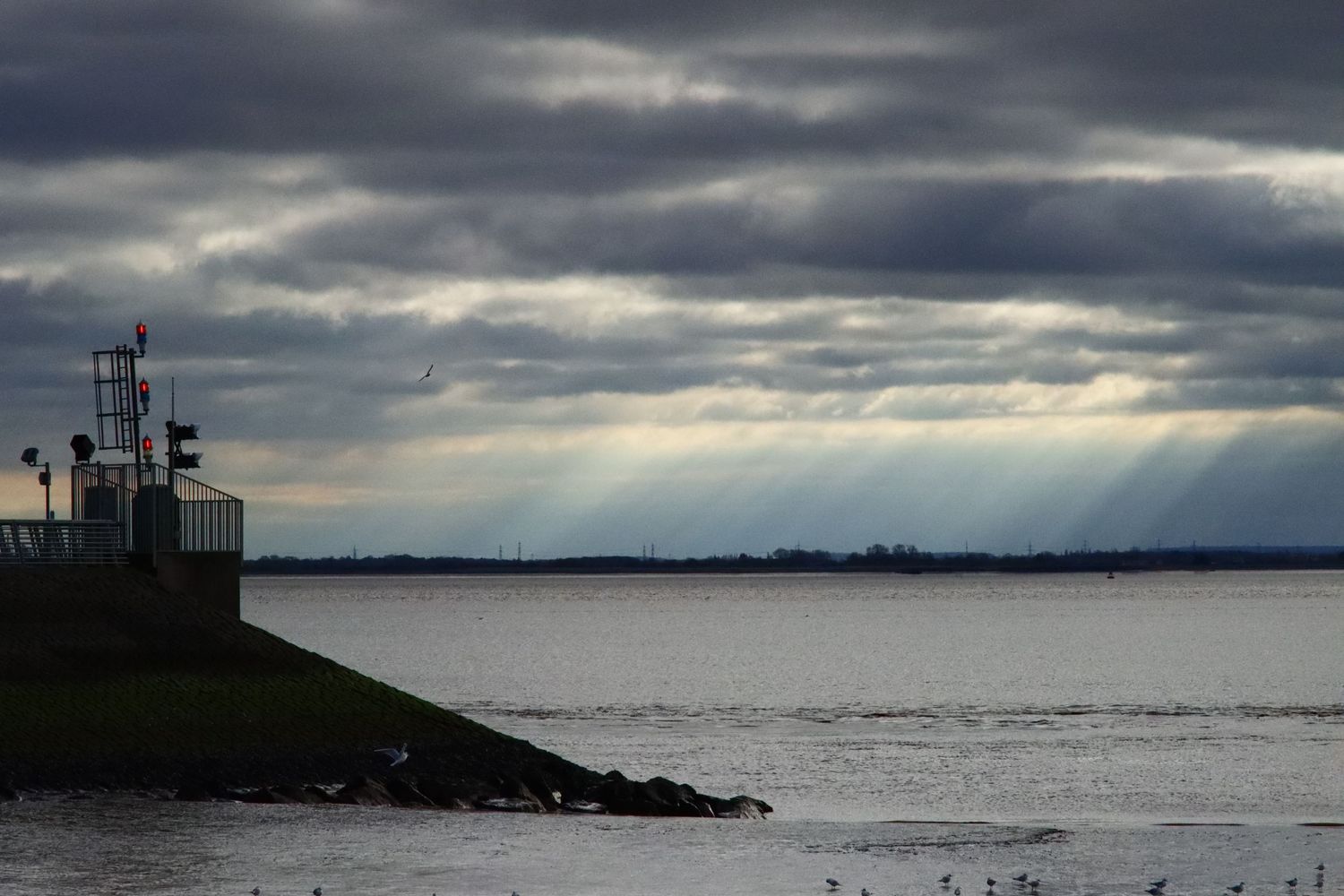 A view of the River Humber from the mouth of the River Hull, showing Sammy's Point