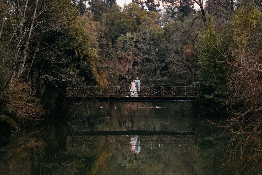 Noivos na floresta. Fotografia de Isidro Dias, fotógrafo de Cantanhede
