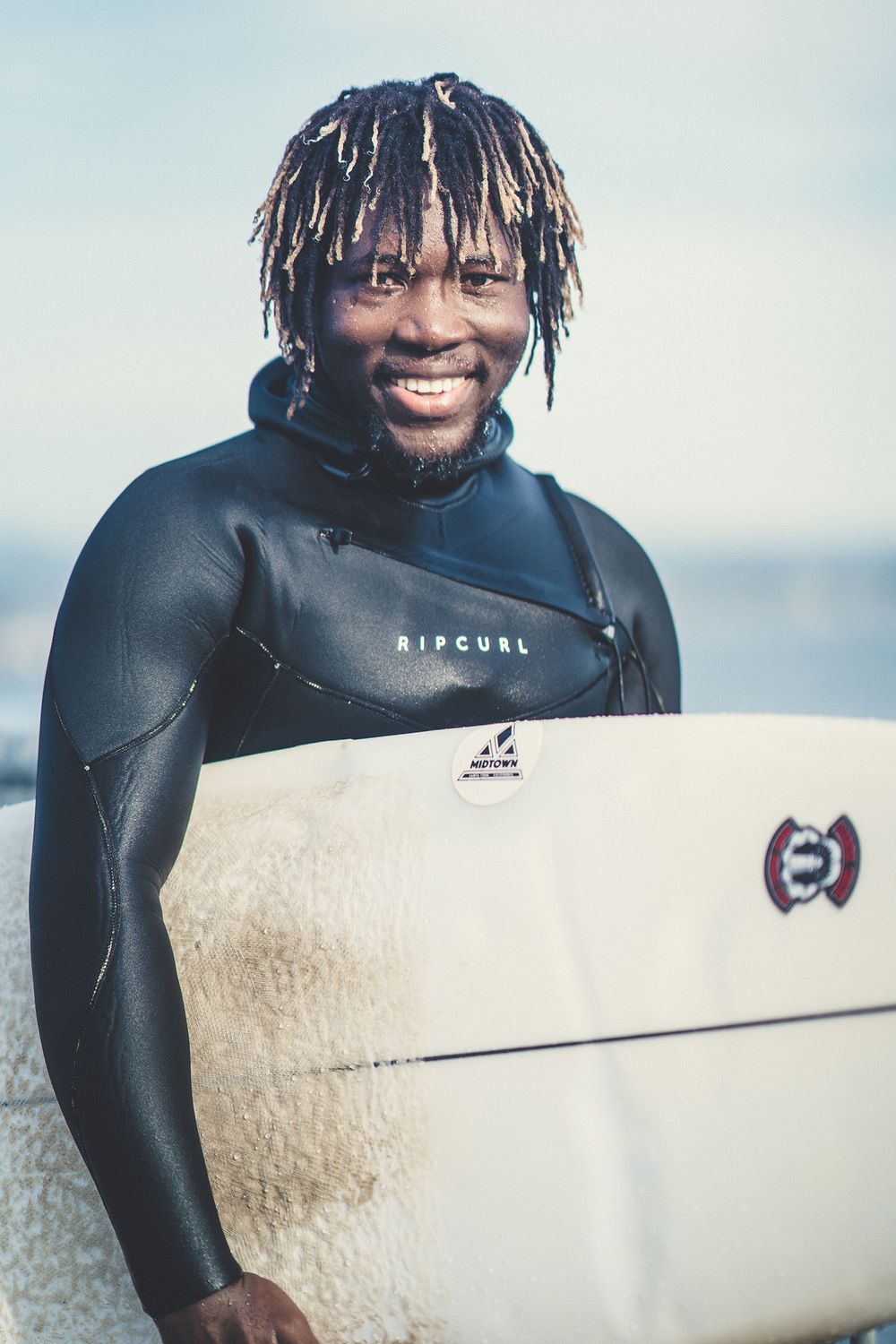 personality portrait of talented surfer in morro bay california