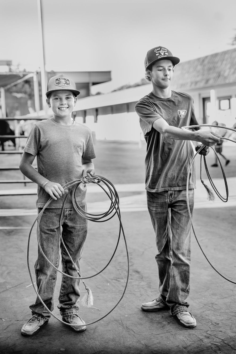 Portrait of young ropers photographed in Paso Robles California