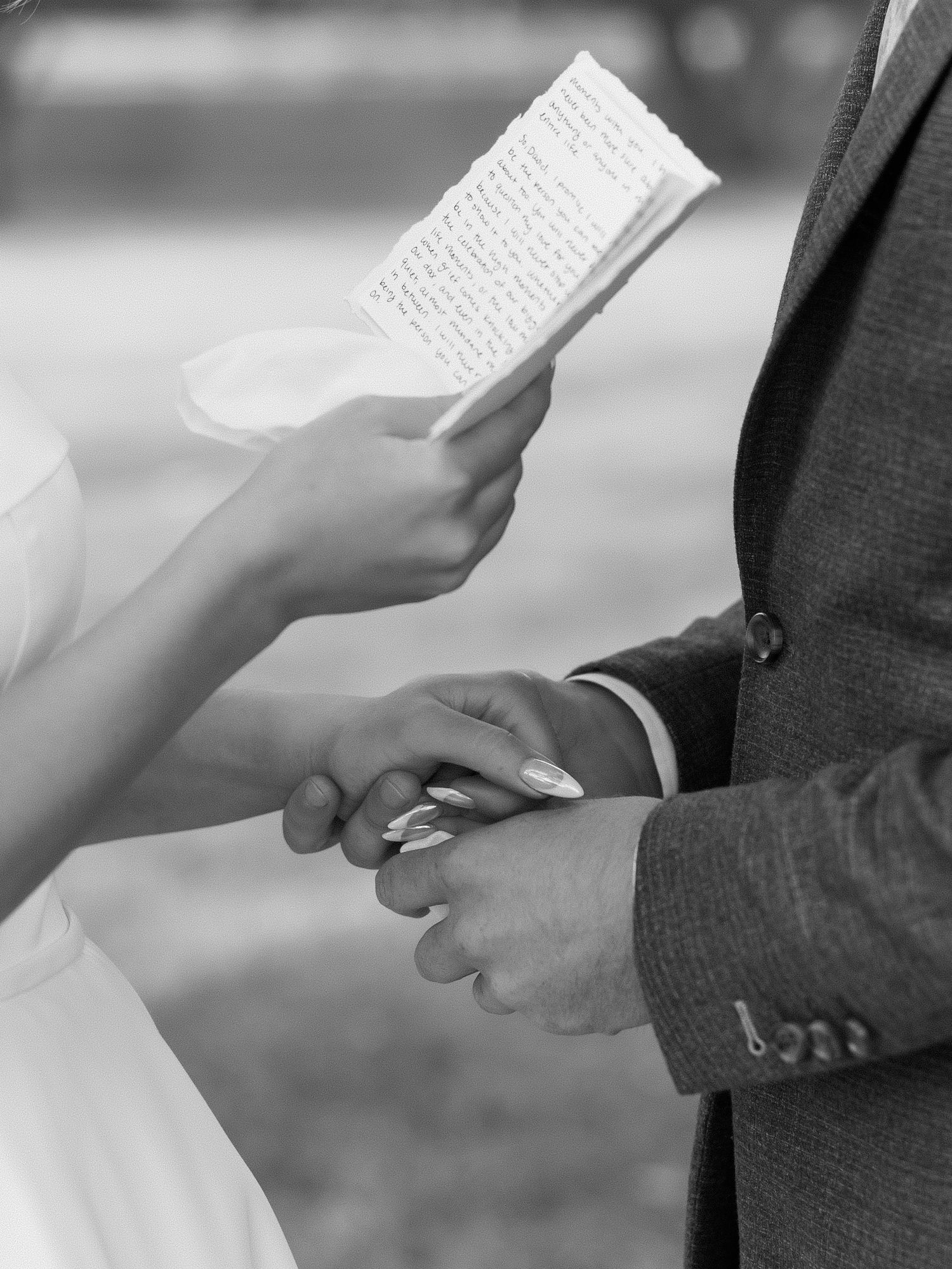 private vows photographed by life by jude photography / judith sumner