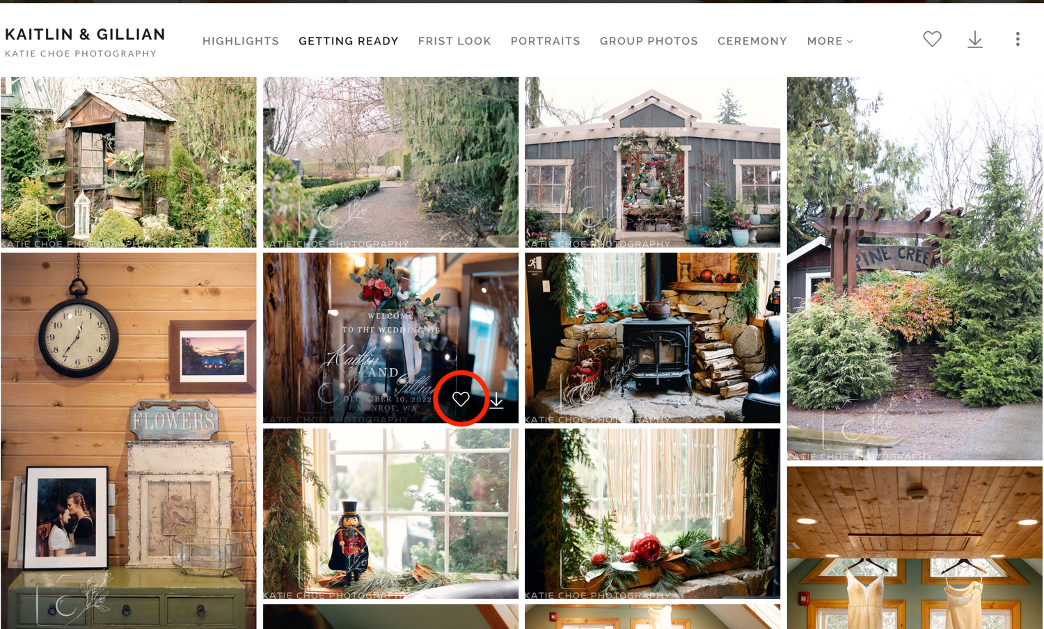 How to favorite images on Pixieset