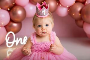 Girl Cake Smash Session in Studio Photography in Newton New Jersey