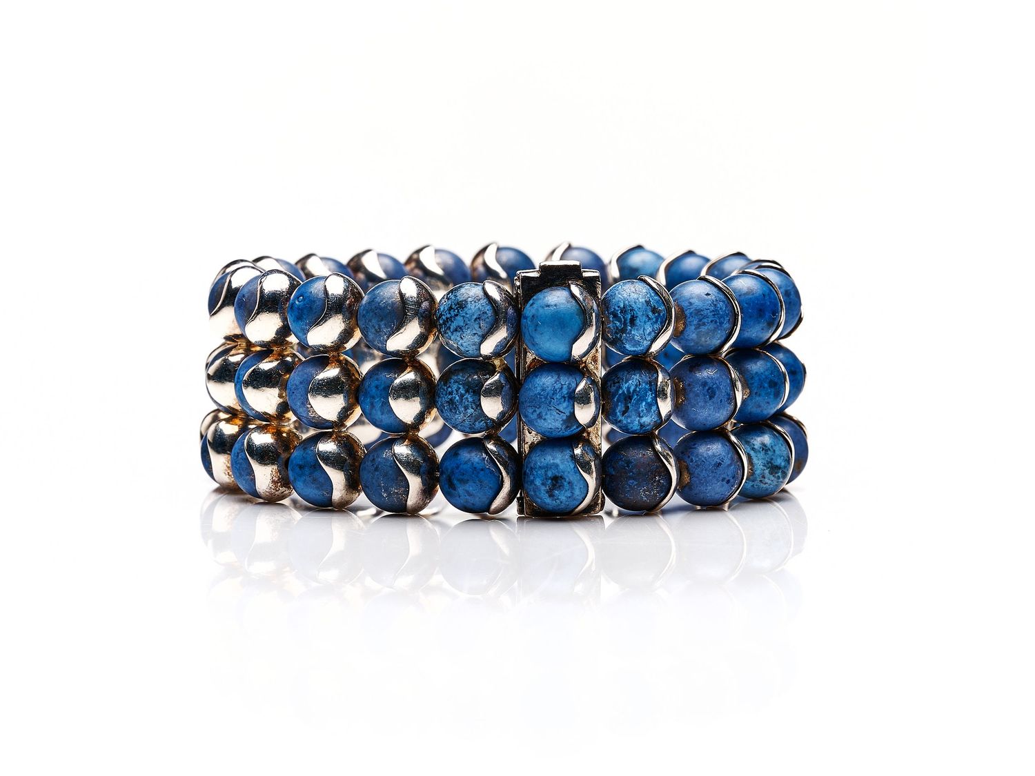 Hermes Lapis and Silver Bracelet