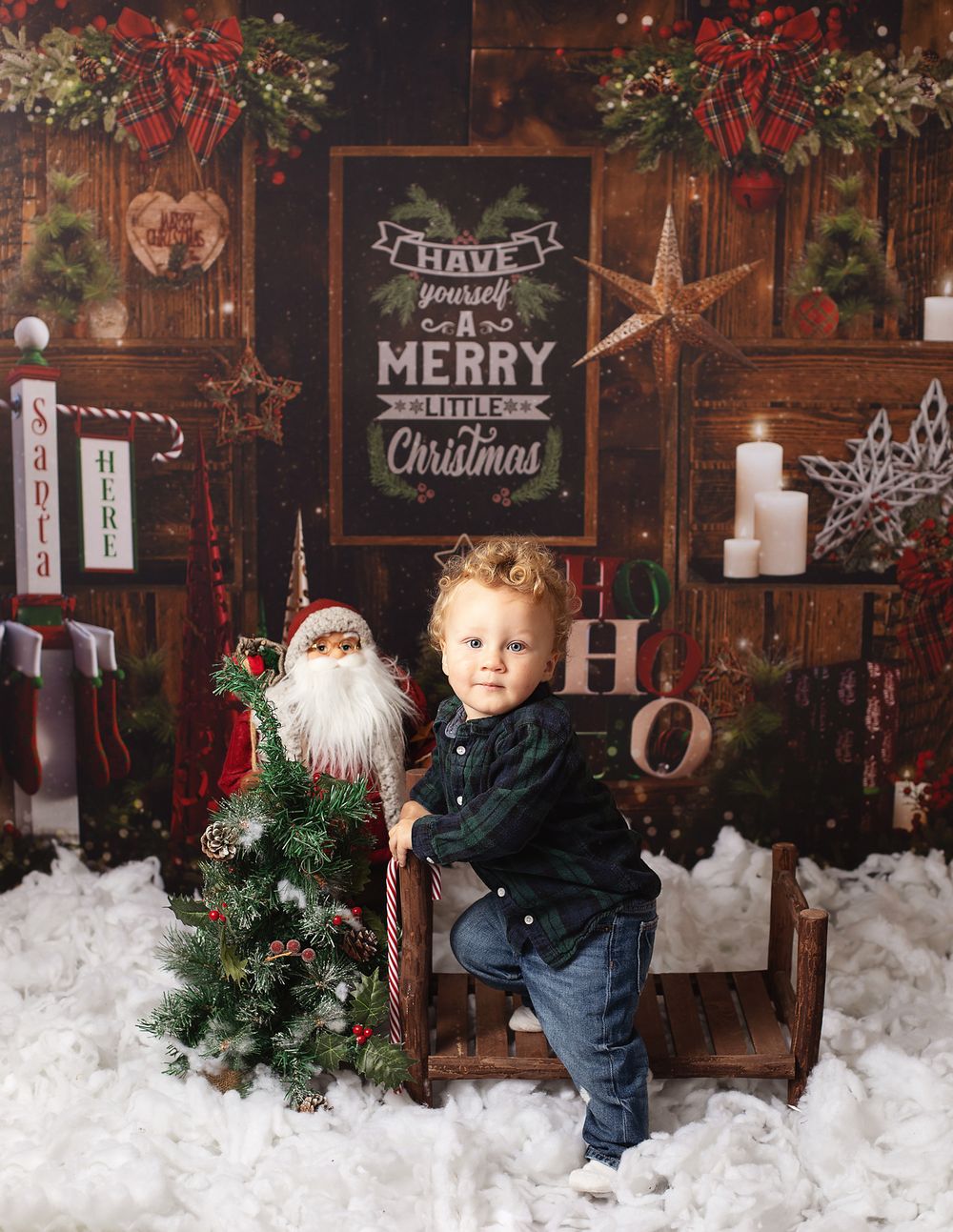 Family Christmas mini session at Jo Cove Photography studio in Bexley 2025