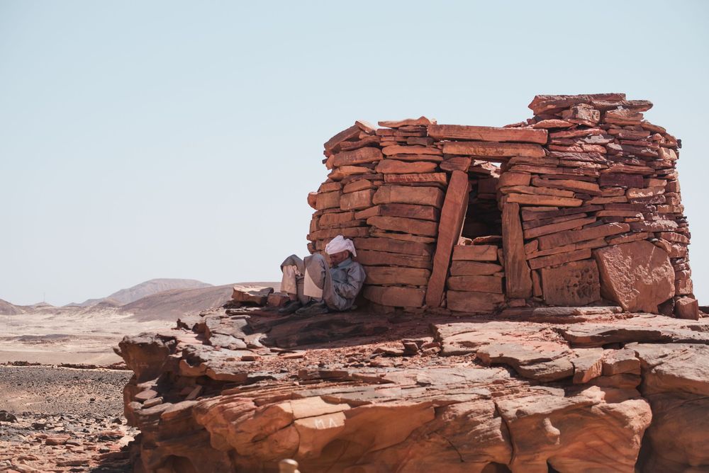 5000 years old grave yard from the sinai, ancient construction in the desert