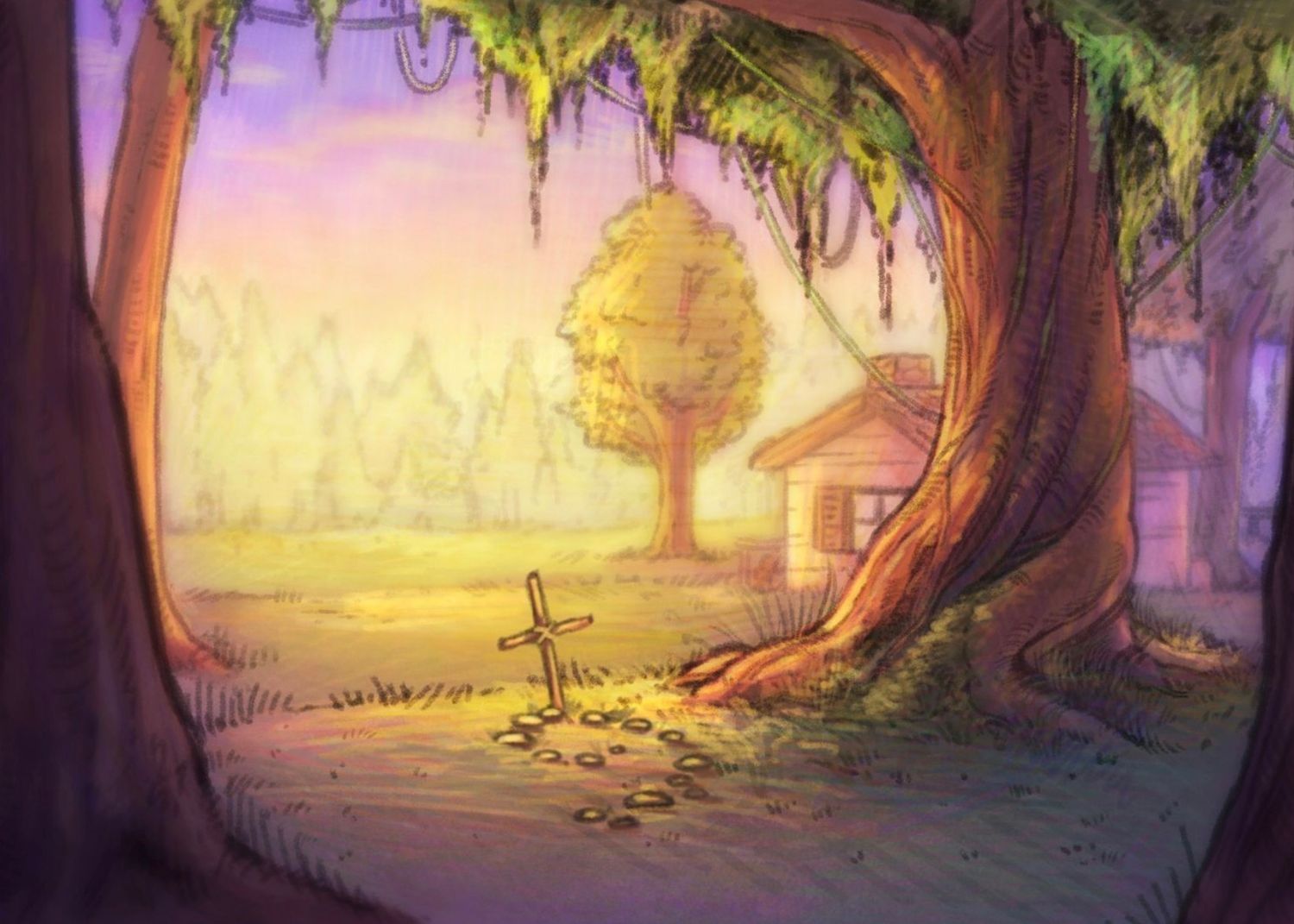Viking village artwork