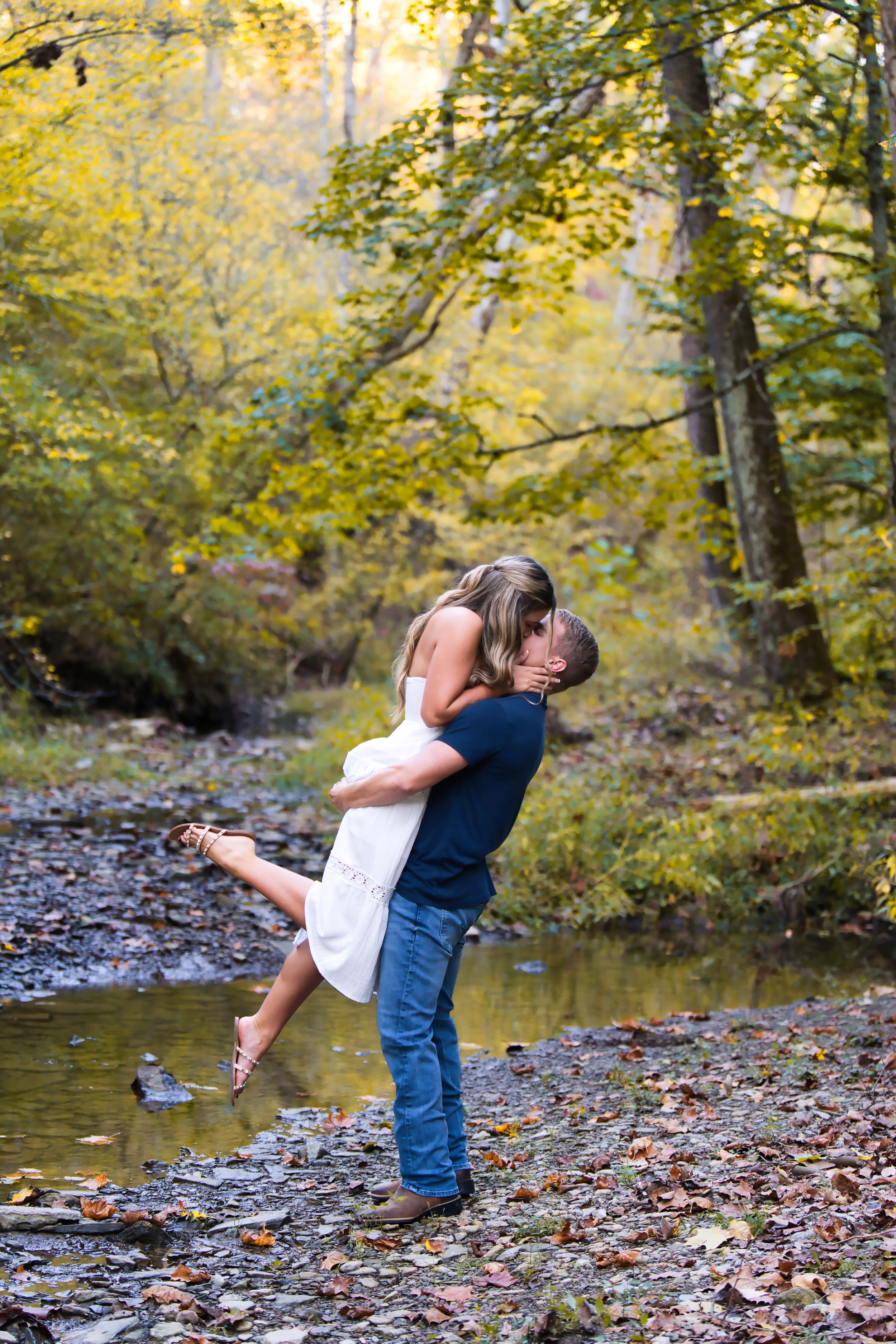 Lexi and Jarrett's engagement session at the California Woods Nature Preserve in Cincinnati Ohio : Cincinnati Wedding Photographer
