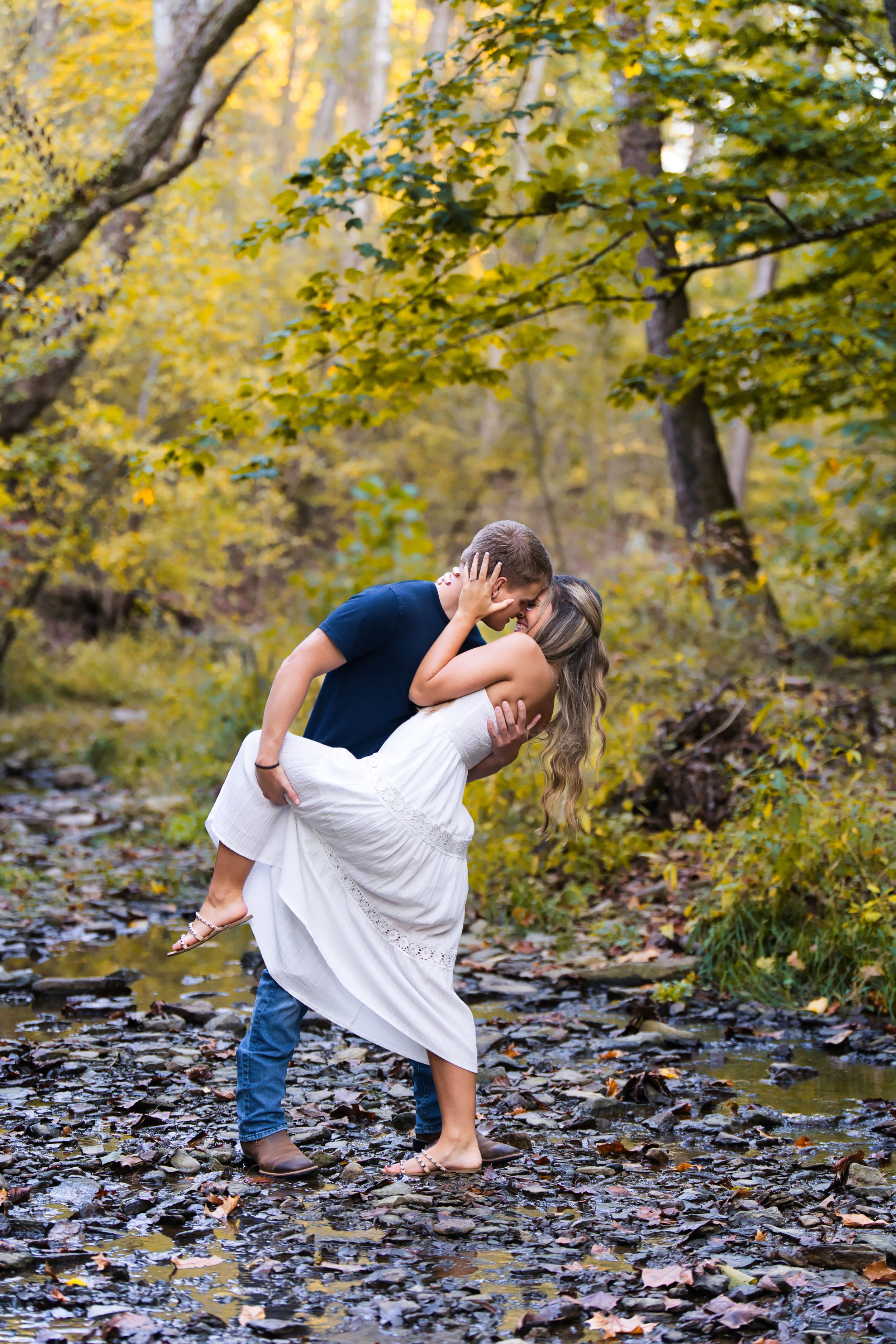 Lexi and Jarrett's engagement session at the California Woods Nature Preserve in Cincinnati Ohio : Cincinnati Wedding Photographer